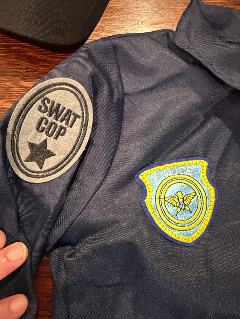 SWAT Police Navy Blue Kids Officer Role Play Costume with Tactical Vest new - Picture 9 of 12